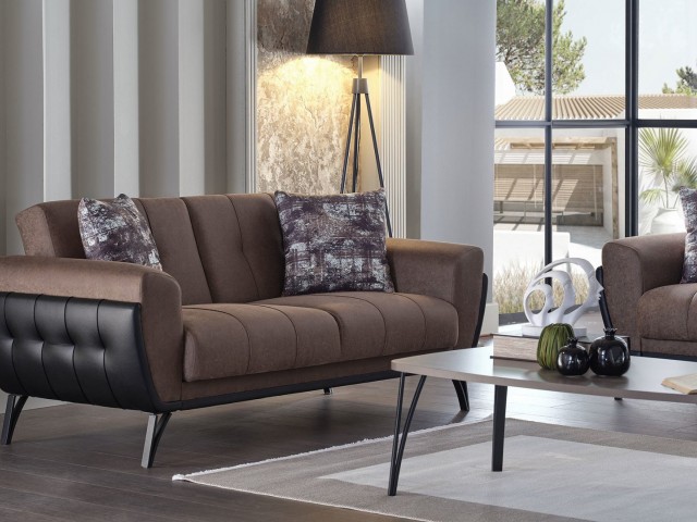 Pietro Koltuk Takımı Siyah-Kahve