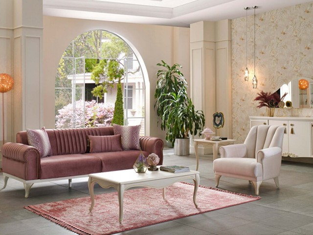 Perlino Koltuk Takımı Gül Kurusu