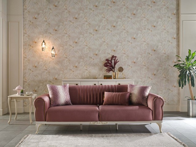 Perlino Koltuk Takımı Gül Kurusu