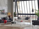 Loretto Koltuk Takımı Antrasit-Krem